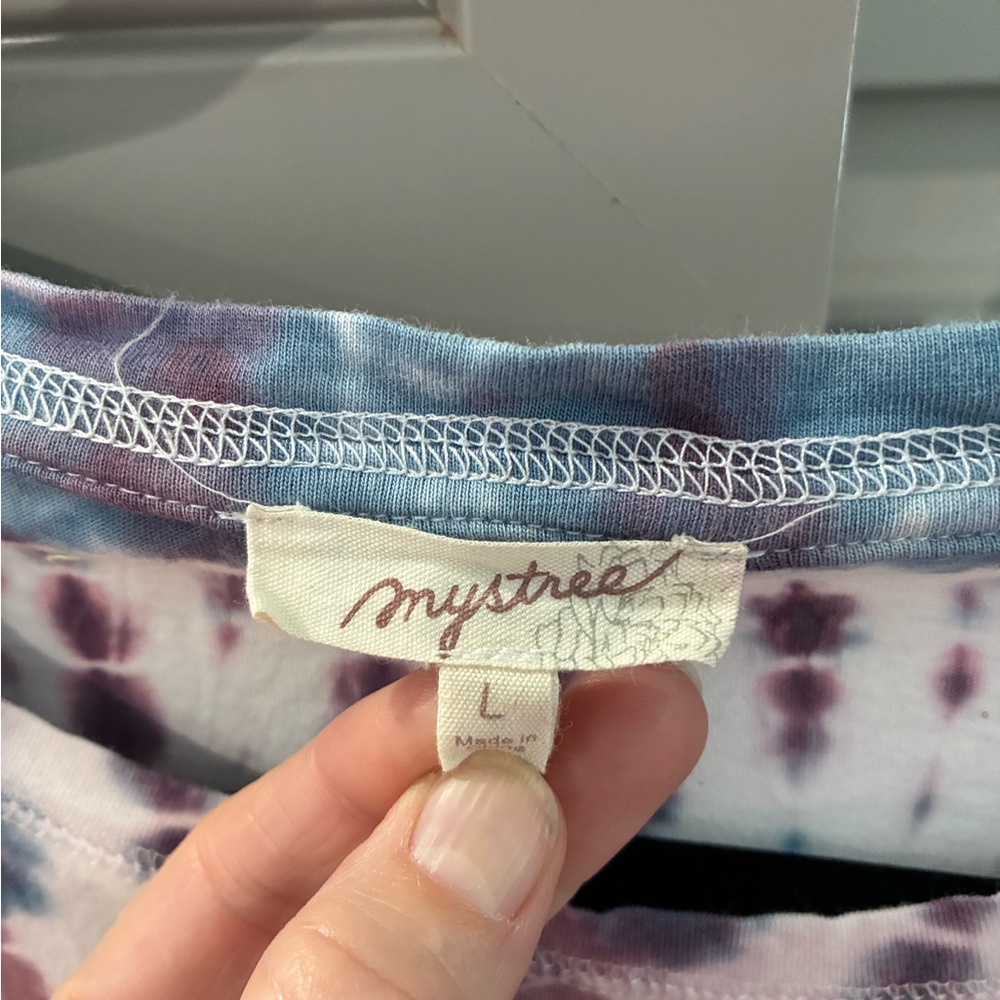 Mystree Multicolor Tie-Dye Short Sleeve Tee - Picture 5 of 5